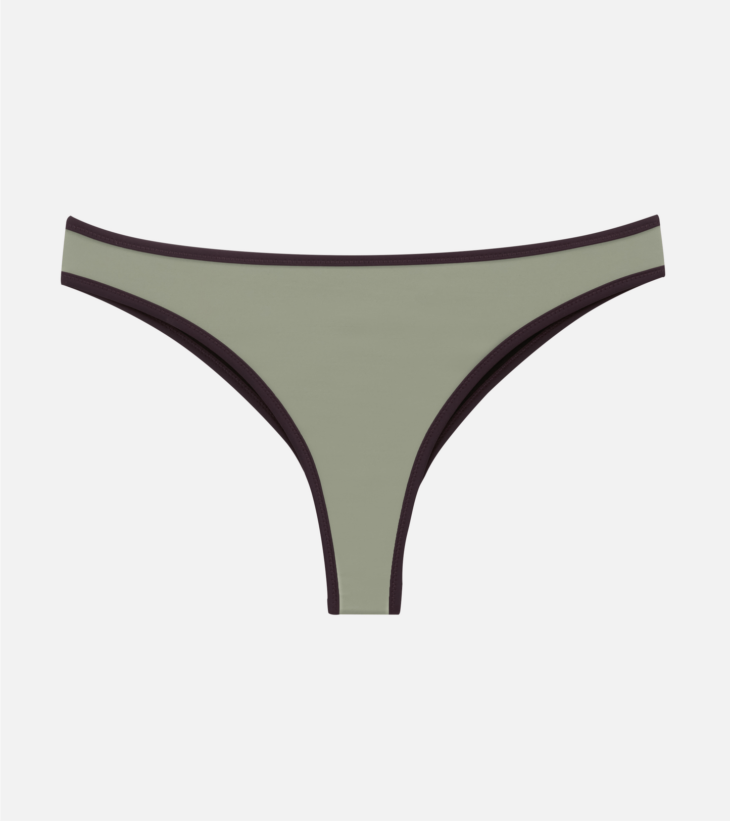 Perioden-Bademode - Brazilian - Unterteil - Olivgrün